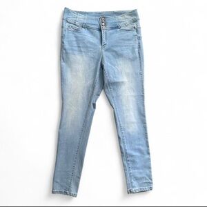 Wax Jean Light Wash Skinny Jeans High Rise Stretch Jeans